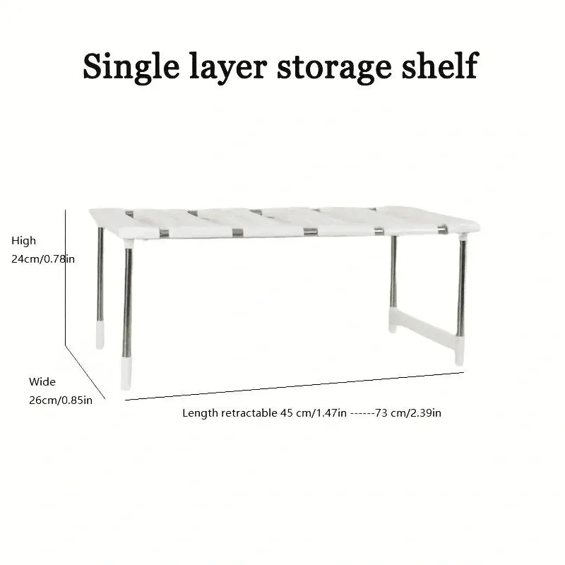 Stackable Cabinet Organizer Shelves for Kitchen & Pantry - Adjustable Under-Sink & Counter Storage