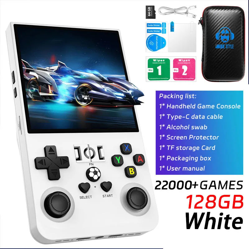 Retro Handheld Game Console 4.0 Inch (10.16 cm) IPS Screen Portable Pocket Player Linux 64GB/128GB 18,000+ Classic Games