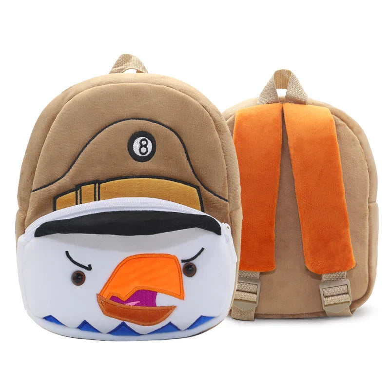 Plush Cartoon Animal Kids Backpack – Toddler & Preschool School Bag Ages 2–6