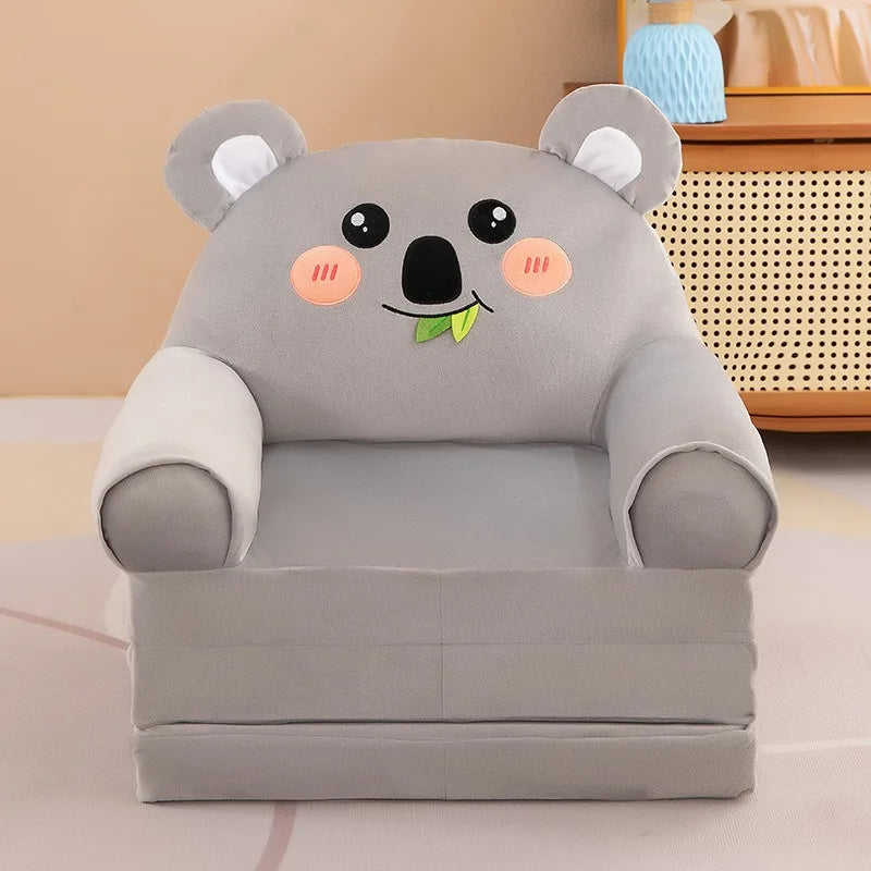 Kids Folding Sofa Bed – Convertible Toddler Seat & Nap Couch with Removable Washable Cover