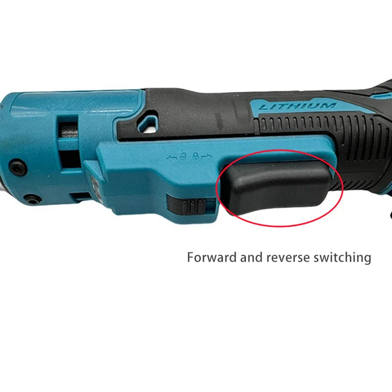 Cordless Ratchet Wrench Electric Rechargeable Screwdriver 3/8-Inch (9.5 mm) Ratchet Head, 21V Battery Compatible, LED High Torque