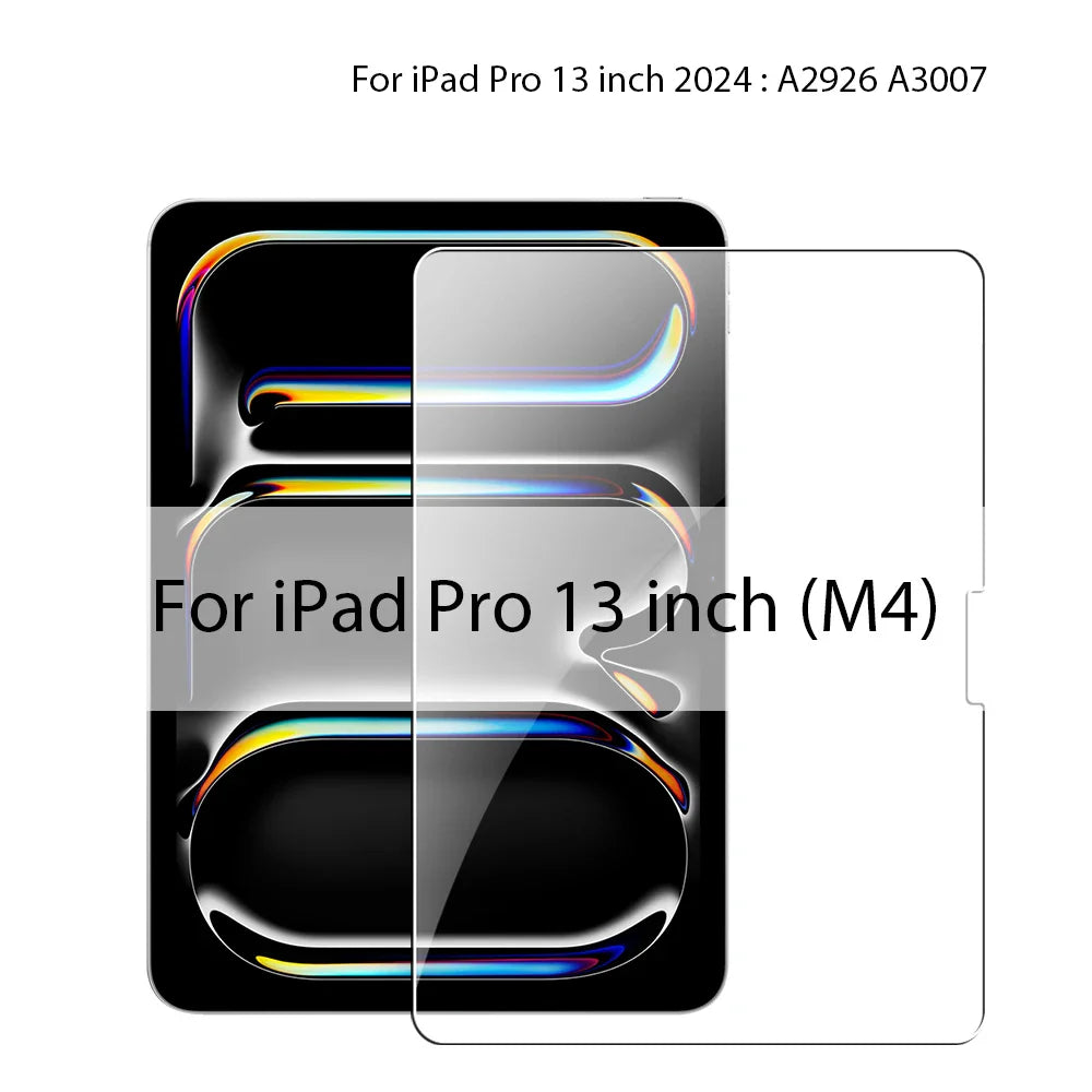 Tempered Glass Screen Protector for iPad — 1-Pack Compatible with 12.9 in (32.8 cm), 11 in (28.0 cm), 10.9 in (27.7 cm), 9.7 in (24.6 cm) — HD, Anti-Fingerprint, Oleophobic, Explosion-Proof