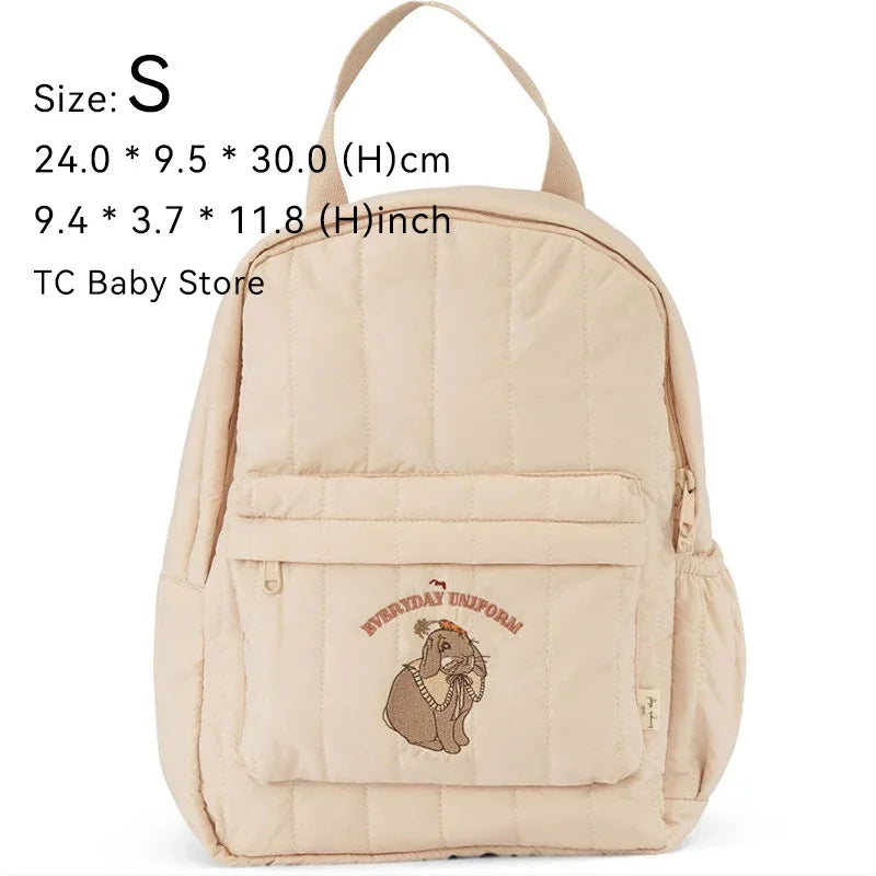 Cherry Parent-Child Kids Backpack — Kindergarten School Bag (Small & Large S/L) Lightweight Cotton Travel Bag for Boys, Girls & Moms