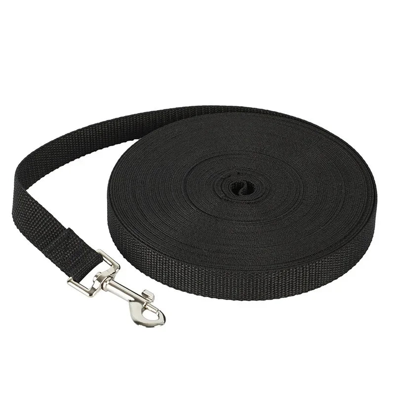 Long Nylon Dog Leash for Dogs & Cats – Strong Training Lead, Multiple Lengths 1.5m–50m (4.9–164 ft) for Walking, Hiking & Travel
