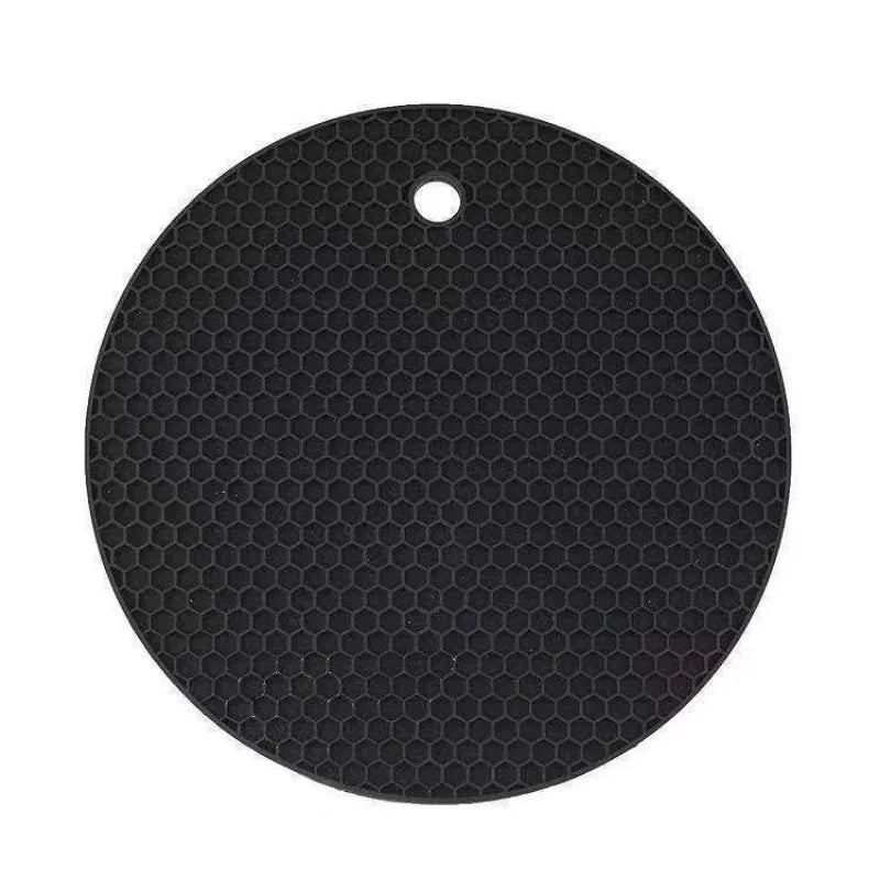 Silicone Heat-Resistant Trivet Mat 7 in (17.8 cm) Round Non-Slip Pot Holder & Countertop Protector - 1-Pack