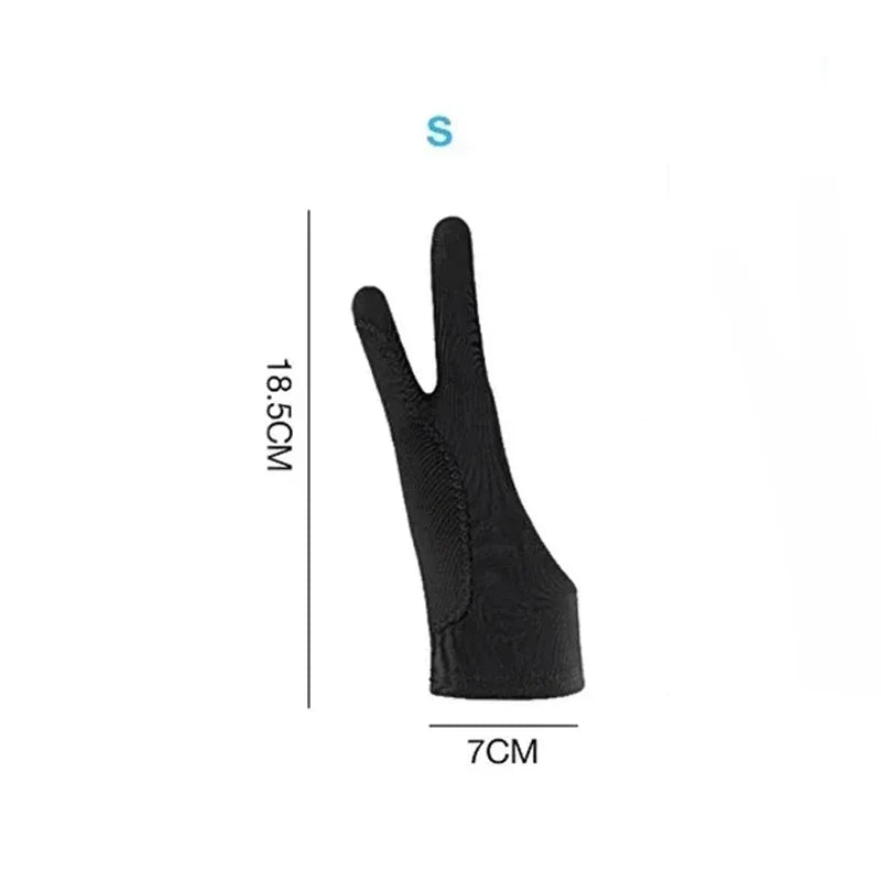 Two-Finger Drawing Glove — Anti-Fouling Anti-Touch Artist Glove for Graphics Tablet & iPad (Left or Right Hand)