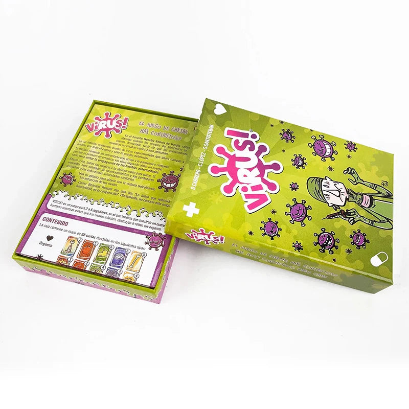 Virus 1-2-3 Board Game - Fast-Paced Family Party Card Game (Spanish & English)