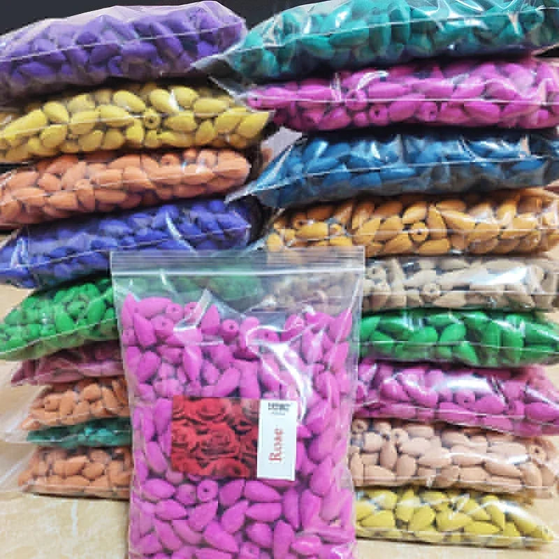 100g (≈60 pcs) Natural Backflow Incense Cones for Backflow Burner – Sandalwood & Lavender Aromatherapy