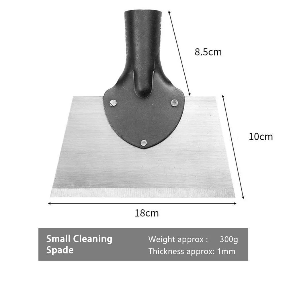 30cm (11.8in) Multifunctional Garden Shovel — Manganese Steel Weed, Deicing & Manure Scraper