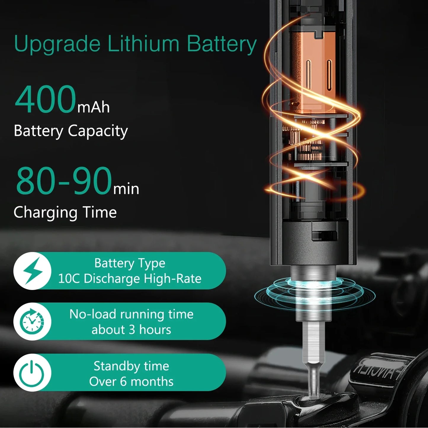 50-in-1 Cordless Precision Electric Screwdriver Kit, 3-Speed Torque Adjustable with Magnetic Phillips and Torx Bits for Phone Laptop Watch PC