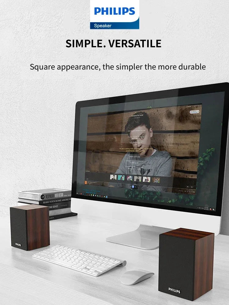 360° Bluetooth Wireless Computer Speaker - USB-Powered Stereo for Laptop & Desktop
