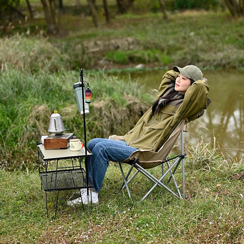 Portable Folding Moon Chair – Camping, Picnic & Fishing Stool | 120kg Capacity, 600D Oxford
