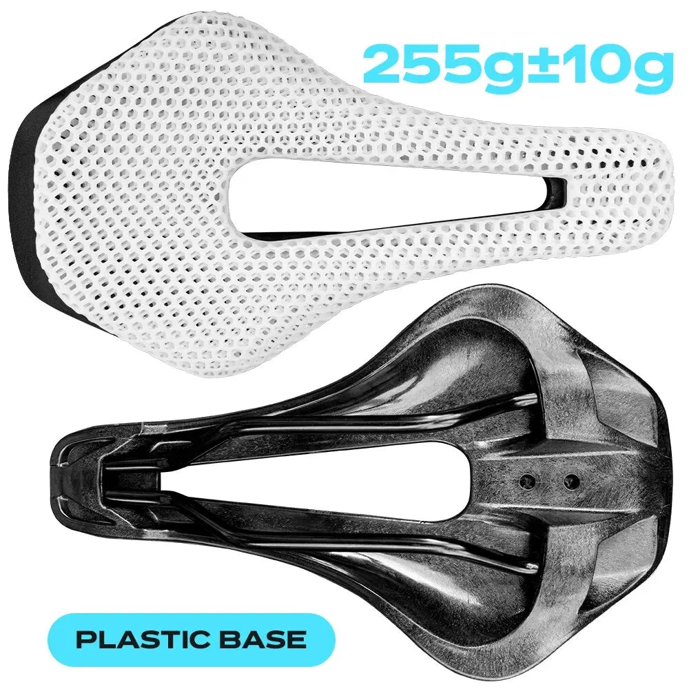 3D Printed Ultralight Carbon Fiber Bike Saddle – Hollow Breathable MTB & Road Cycling Seat