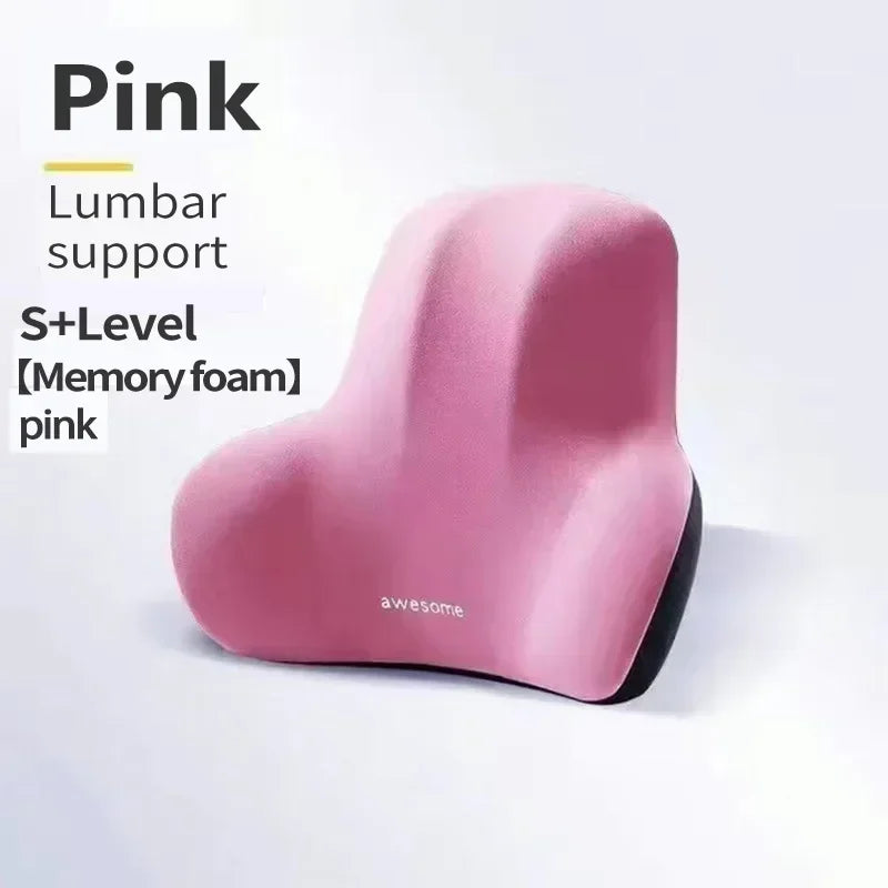 Memory Foam Lumbar Support Cushion for Car, Office & Gaming Chairs | Postpartum Waist Pain Relief Pillow