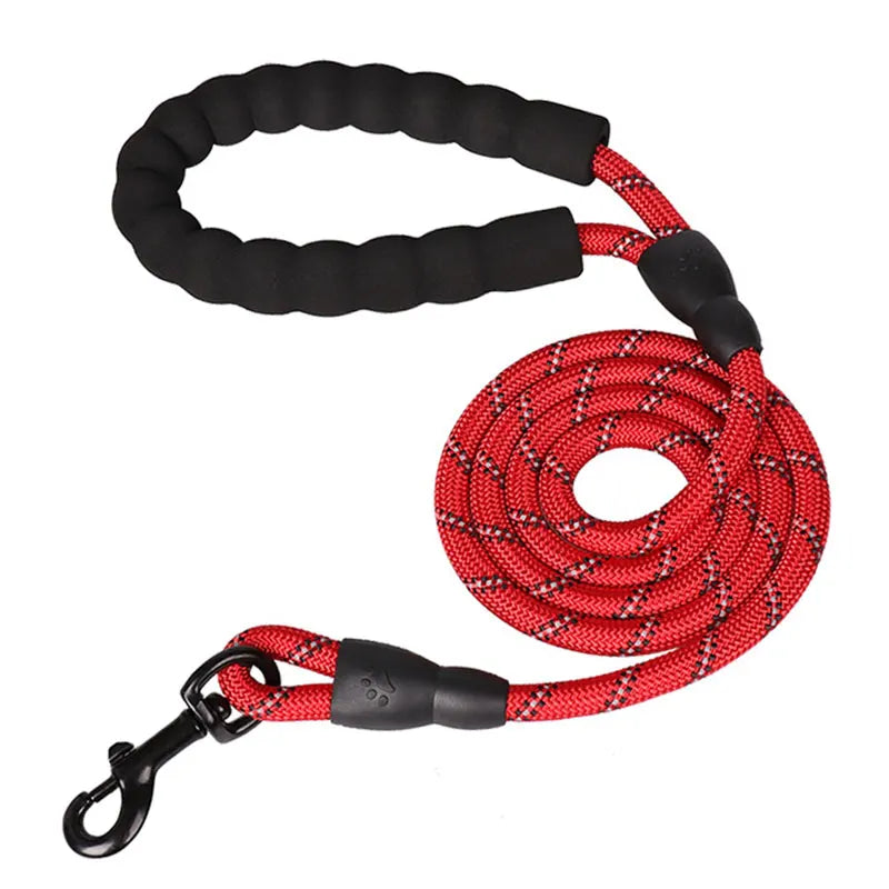 Reflective Heavy-Duty Nylon Dog Leash - 150/200/300cm (59/79/118 in | 5/6.6/9.8 ft) - Quick-Release for Small to Large Dogs