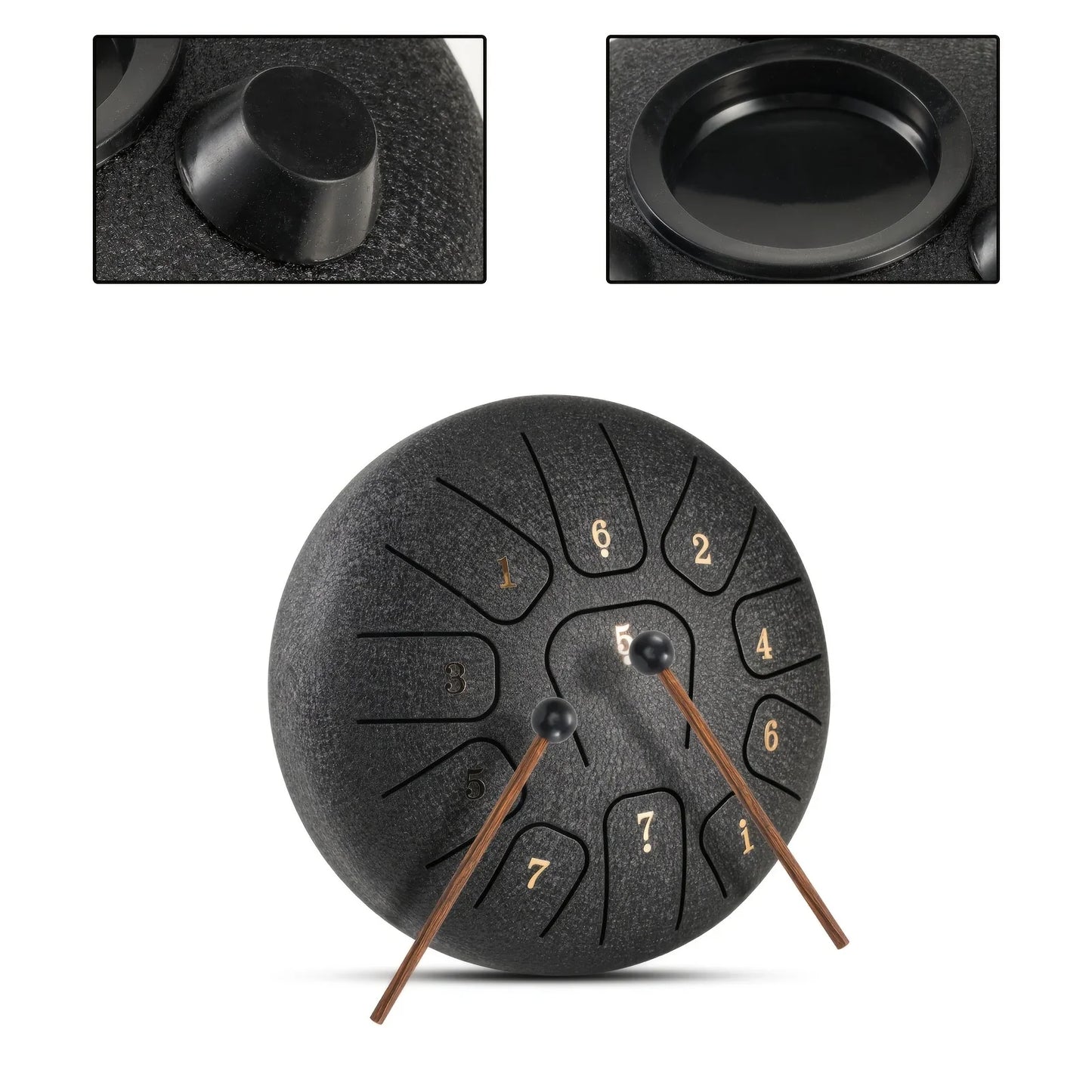 6-Inch (15.2 cm) 11-Note Steel Tongue Drum - Portable Handpan for Meditation, Yoga & Sound Healing