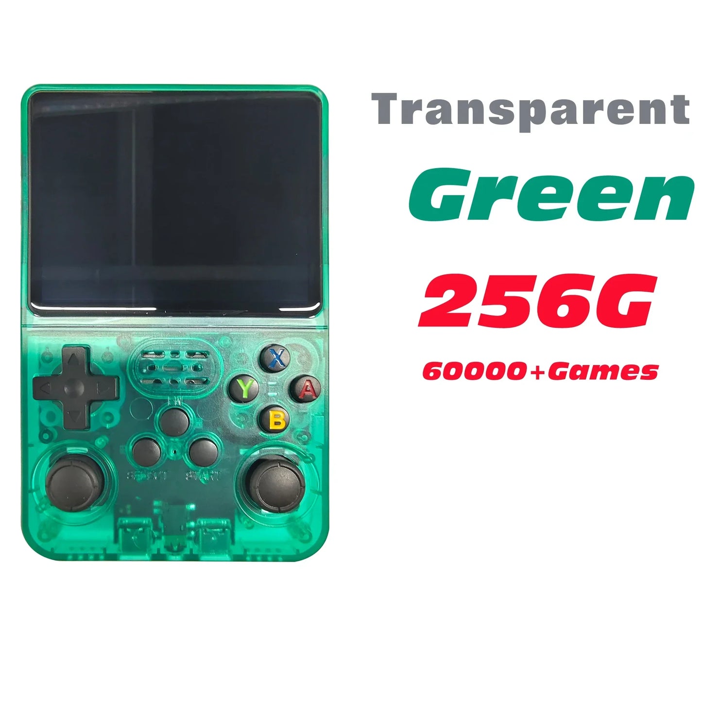 Retro Handheld Game Console 3.5" IPS (8.9 cm) 64GB Portable Linux Player, Preloaded 15,000+ Games, USB-C Charging