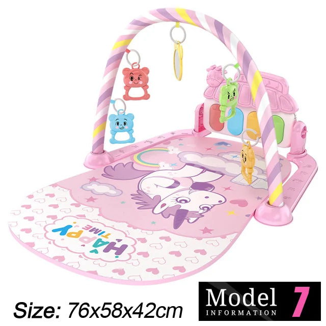 Baby Activity Gym Play Mat with Piano Keyboard 76 x 58 x 42 cm (30 x 23 x 16.5 in) – Musical Infant Play Gym for Newborns 0–36 Months
