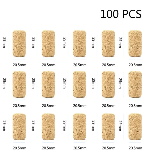 50/100 Pack Natural Cork Wine Bottle Stoppers – Reusable Sealing Corks for Wine Bottles, Bar & Kitchen Accessories