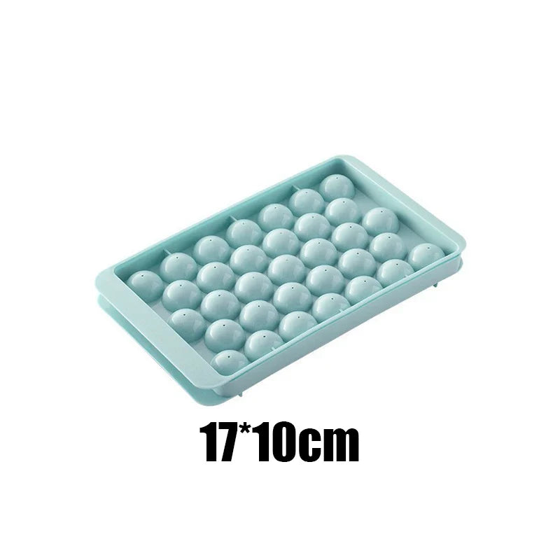 Ice Ball Mold - Spherical Whiskey Ice Maker PP Plastic Ice Cube Tray with Lid for Cocktails, Drinks & DIY Popsicles