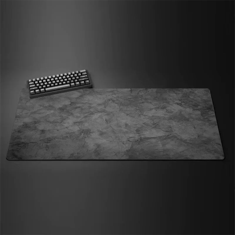 Gray Extended Mouse Pad – Stitched Edge XXL / Large Desk Mat, Non-Slip Rubber Gaming & Office Mousepad