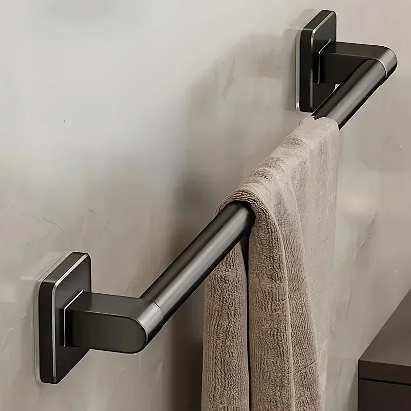 No-Drill Wall Mounted Aluminum Towel Rack for Bathroom & Kitchen Horizontal Bar 50-60 cm (19.7-23.6 in)