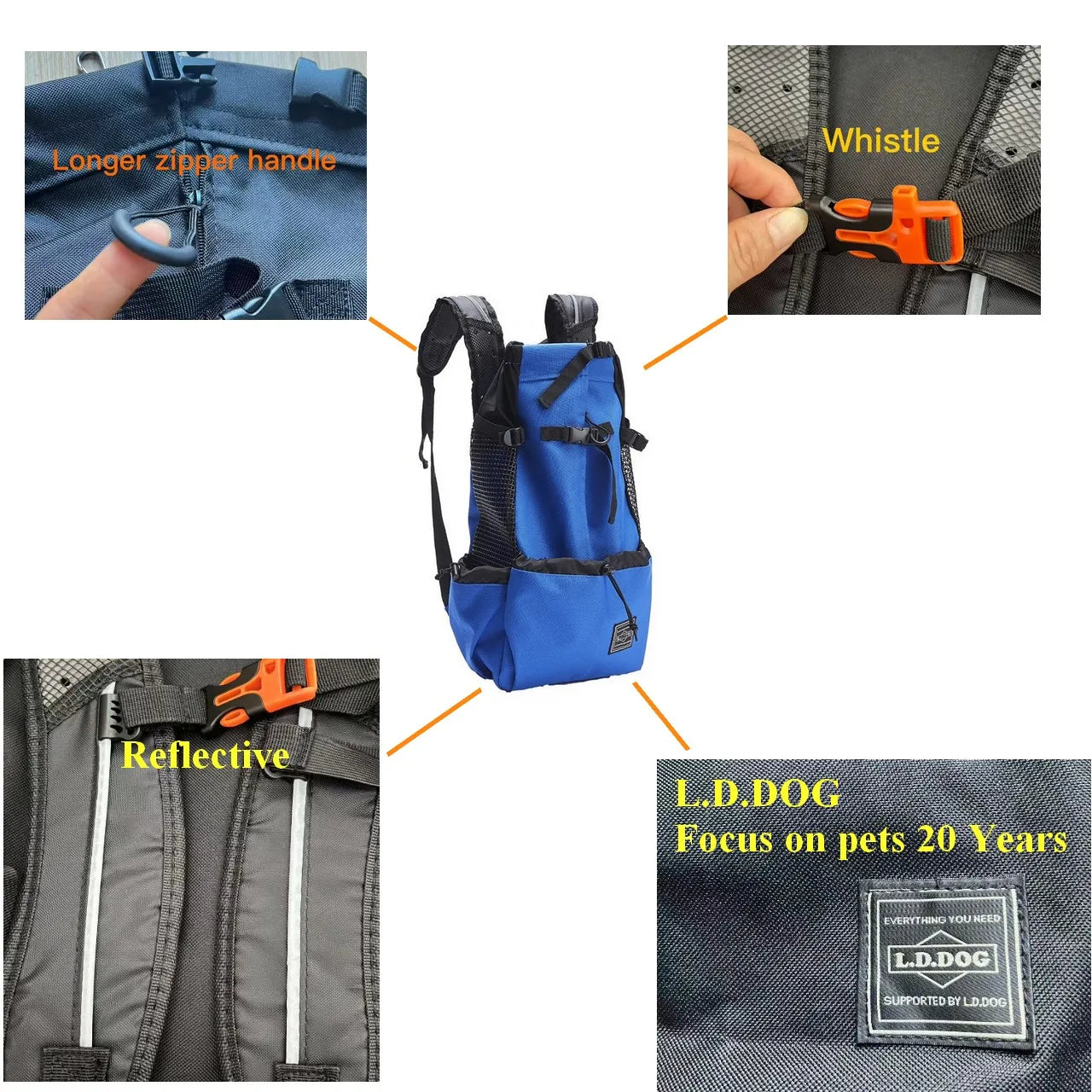 Breathable Dog Carrier Backpack for Travel, Hiking & Motorcycle – Mesh Pet Backpack