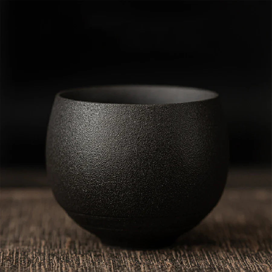 Japanese-Style Handmade Rough Pottery Tea Cup Ceramic Kung Fu Single Cup Antique Style Gift