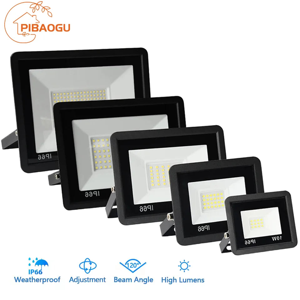 LED Flood Light 10W-150W IP66 Waterproof Outdoor Spotlight - Garden & Wall LED Light (AC 110-240V)