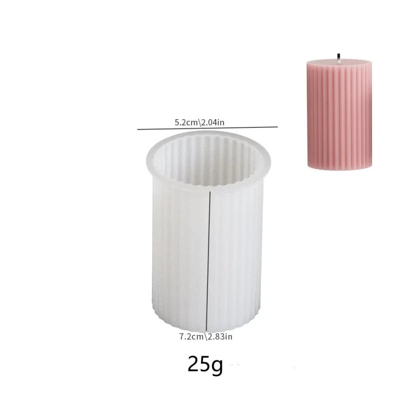 3D Geometric Silicone Cylinder Candle & Soap Mold for DIY Aromatherapy Home Decor