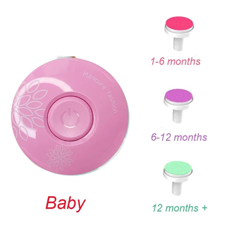 Electric Baby Nail Trimmer Kit for Newborns & Infants, Nail Clipper and Polisher Manicure Set