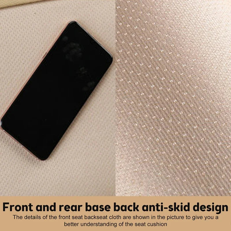 Breathable Ice Silk Car Seat Cover – Non-Slip Summer Cushion Pad, Front & Rear Universal Fit