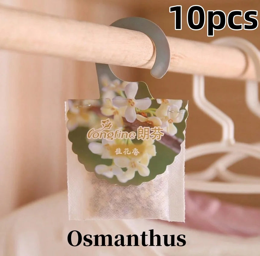5/10-Pack Hanging Scented Sachets for Closet & Drawers — Long-Lasting Aromatherapy Air Freshener & Moth Repellent