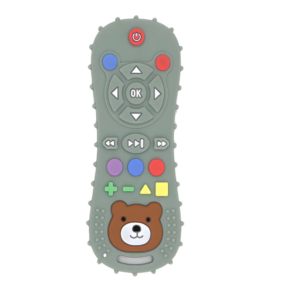 Baby Silicone Remote Control Teether BPA-Free Pacifier Bracelet Teething Toy 1/3-Pack