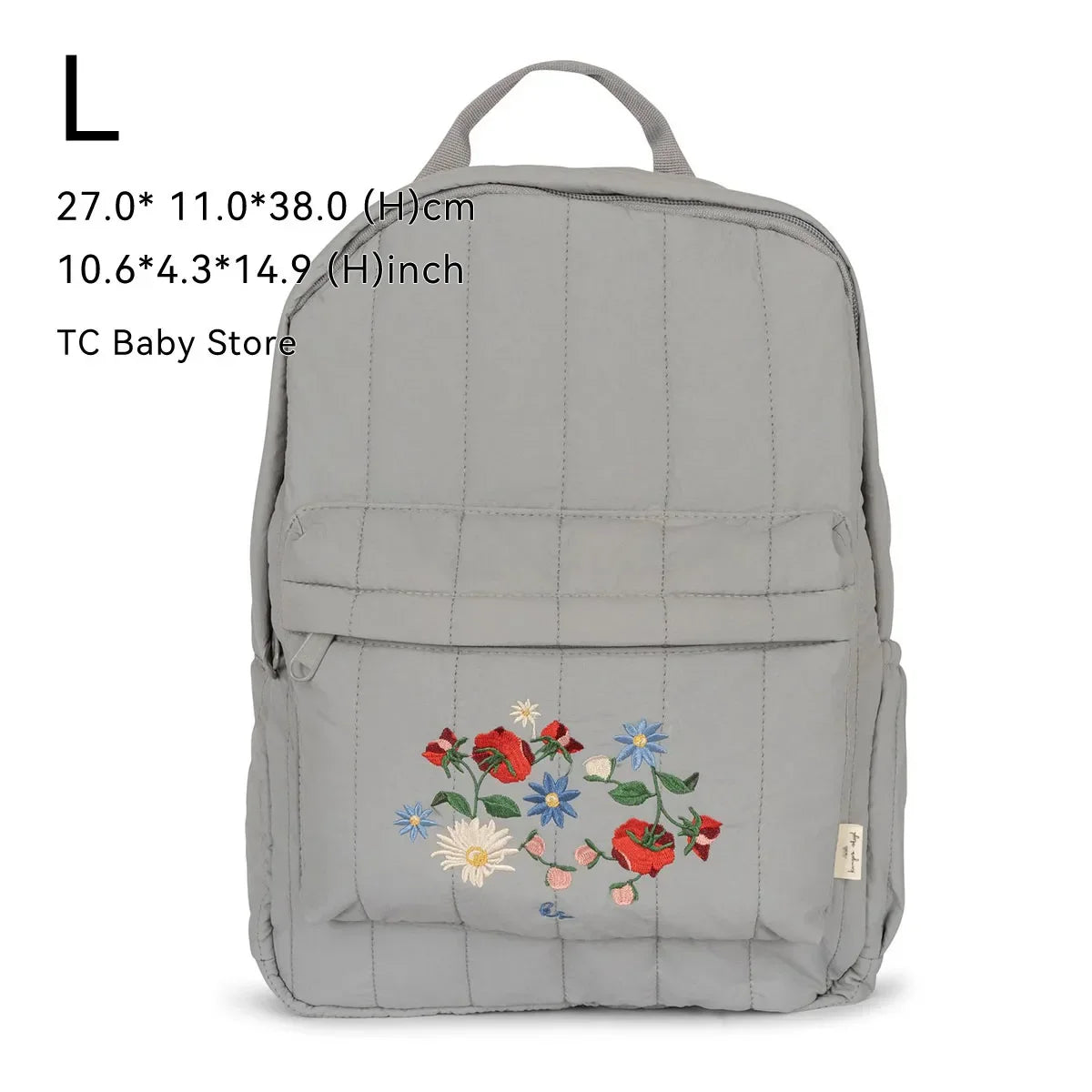 Kids Cotton Backpack (S/L) – Kindergarten & Travel Schoolbag for Toddlers, Children and Moms, Waterproof Geometric Cherry Lemon