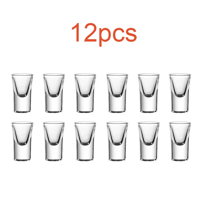 15ml (0.51 fl oz) Thick-Bottom Shot Glasses - 2/6/12 Pack Transparent Liquor & Baijiu Cups
