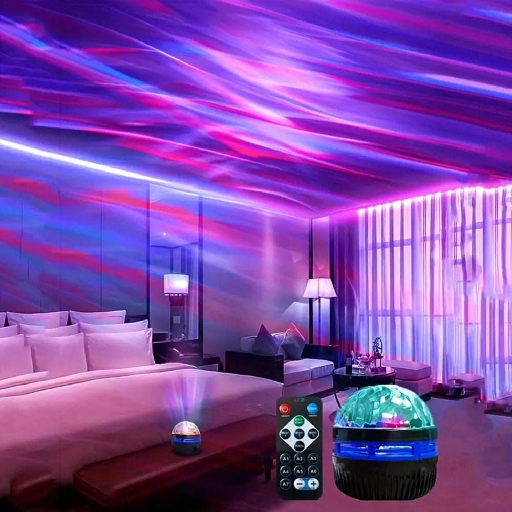 Galaxy Aurora Projector Night Light USB 5V LED Rotating with Remote, Home Theater, Bedroom and Kids Room Decor