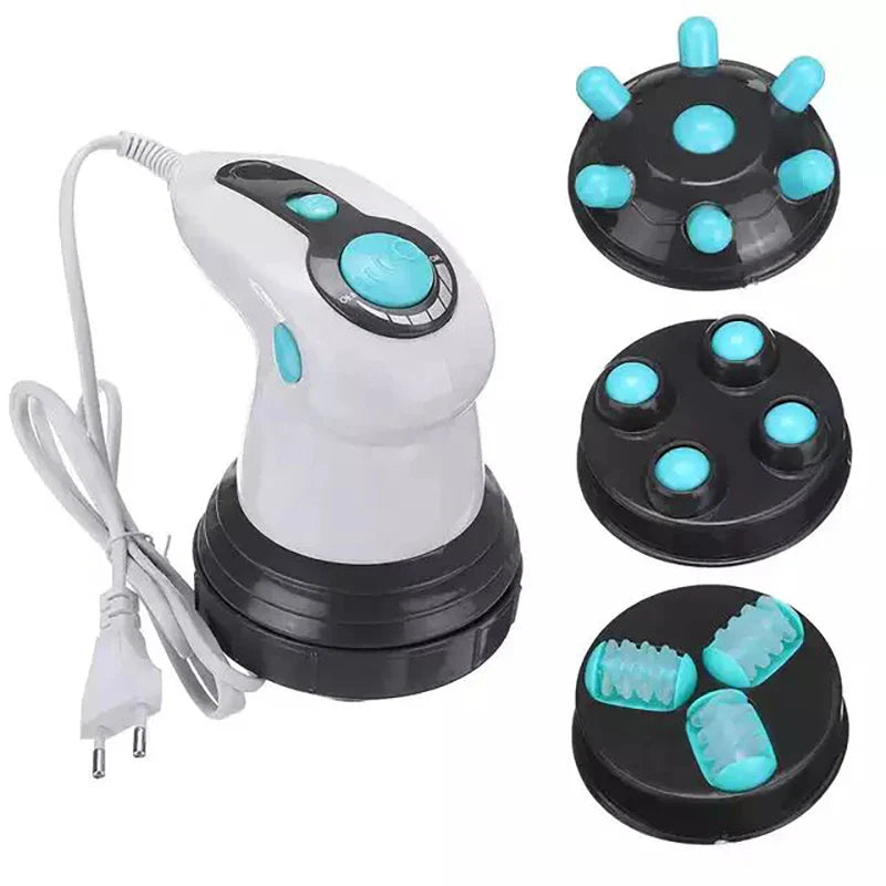 Portable Handheld Electric Body Massager - Anti-Cellulite Vibration Slimming Tool for Neck, Waist & Back