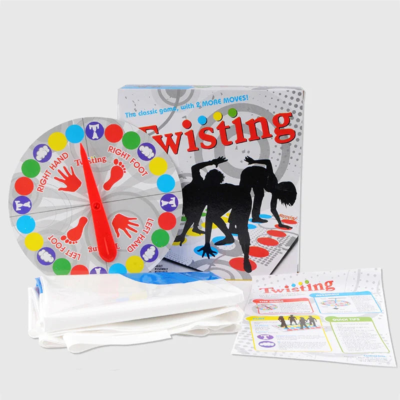 Twister Game Play Mat with Spinner – 63 x 43 in (160 x 110 cm) Indoor & Outdoor Family Party Game, Parent-Child Interactive Toy