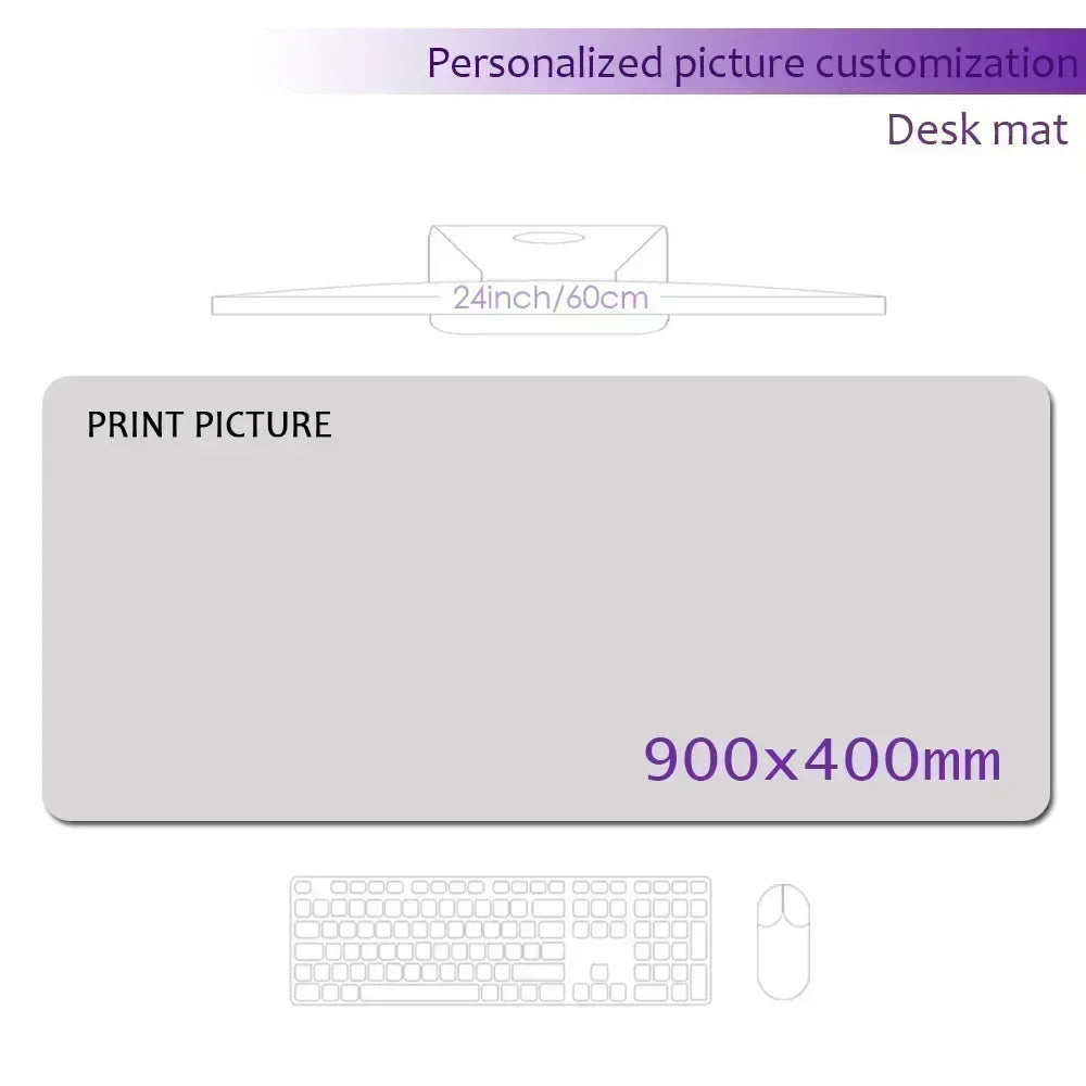 Custom Gaming Desk Mat – Personalized HD Mouse Pad Playmat, Multiple Sizes up to 1000x500mm (39.4x19.7 in) Non-Slip Rubber