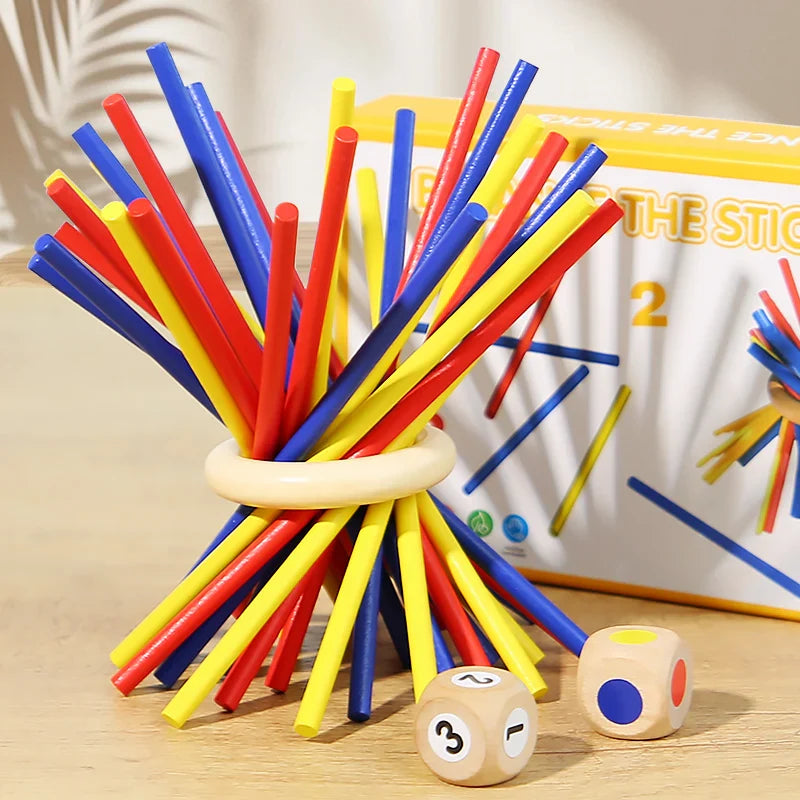 Parent-Child Wooden Stick Battle Puzzle — Two-Player Spatial Thinking Game for Kids Ages 3–12
