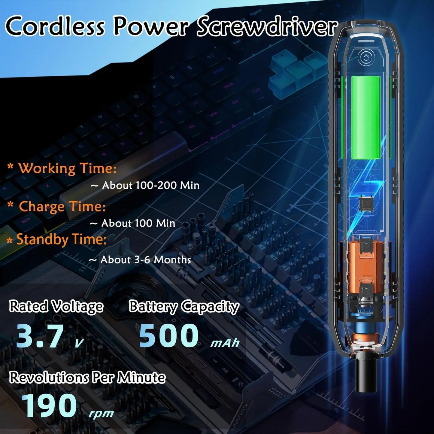 180-in-1 Electric Precision Screwdriver Set – Mini Cordless Repair Kit for Phones, Cameras, Laptops & Electronics