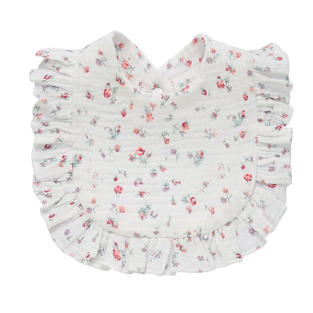 Baby Cotton U-Shaped Waterproof Bibs 28 x 30 cm (11 x 12 in) Cartoon Drool Saliva Scarf Burp Cloths, Unisex Feeding
