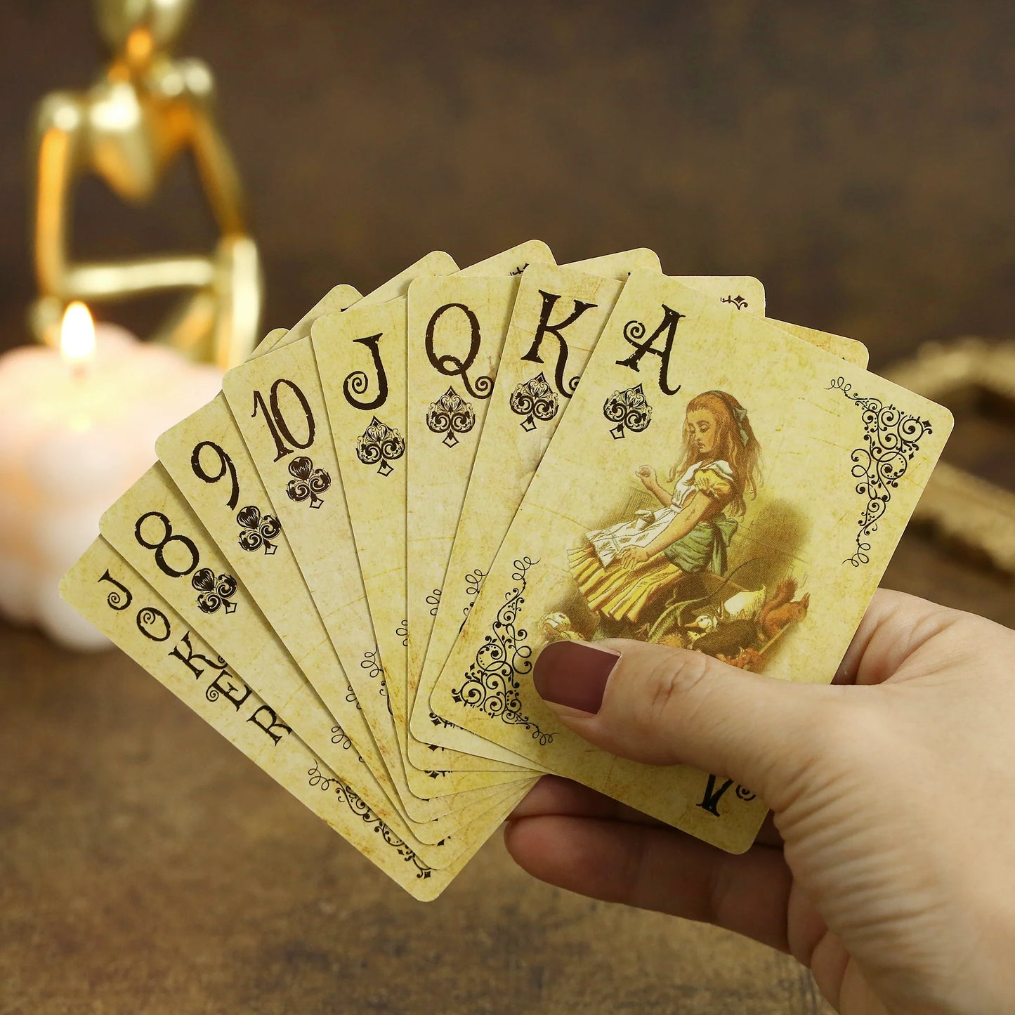 Vintage Alice in Wonderland Playing Cards - Retro Poker Deck, Collectible