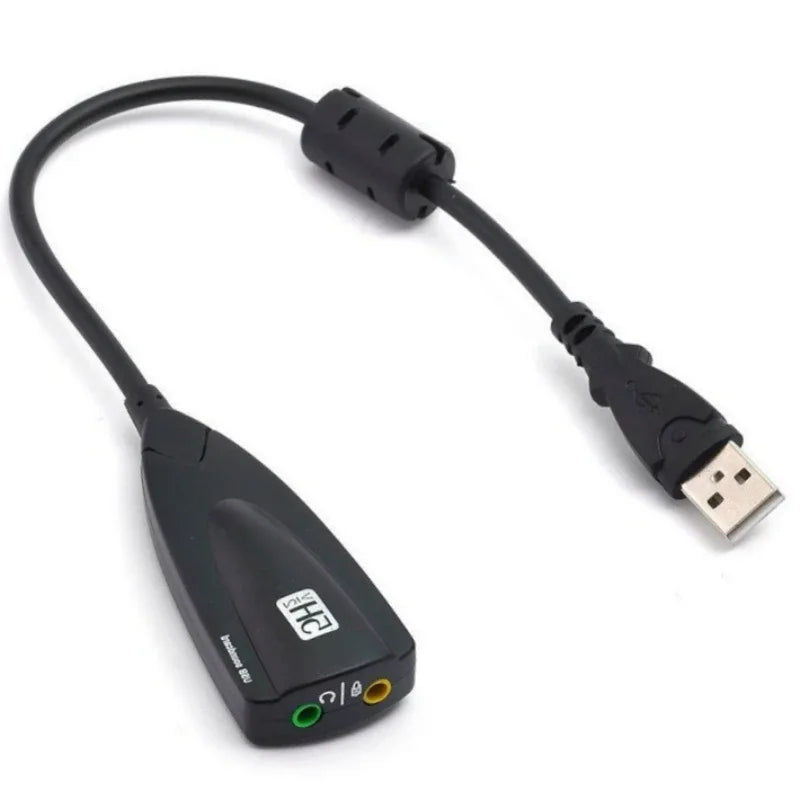 USB 7.1 External Sound Card for Gaming – Plug & Play Virtual Surround with Mic & Headphone Jack