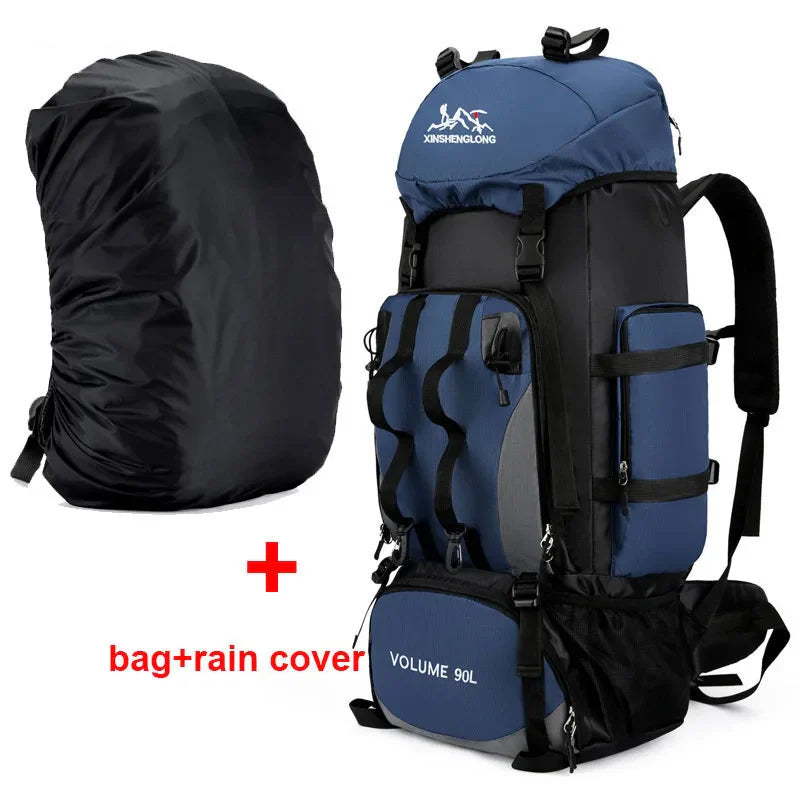 90L Waterproof Hiking Backpack - Large Capacity Trekking Rucksack for Camping & Travel (Unisex)
