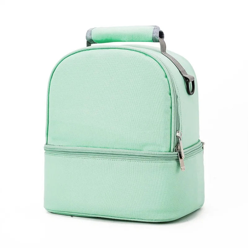 Insulated Double-Layer Large Capacity Mommy Bag – Travel Picnic Diaper & Lunch Backpack