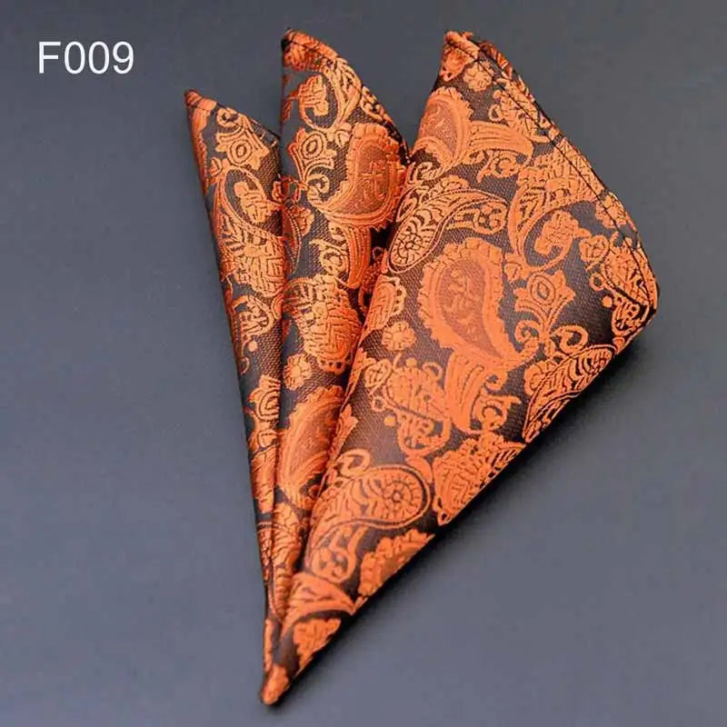 Men's Pocket Square 41 Colors - Plaid Dot Paisley Polyester Handkerchief 25 x 25 cm (9.8 x 9.8 in)