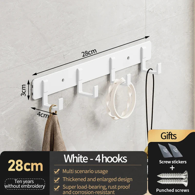 Heavy Duty Aluminum Wall Hooks for Coats & Bags, Entryway, Closet & Wardrobe Robe Hooks (1-3 Pack)