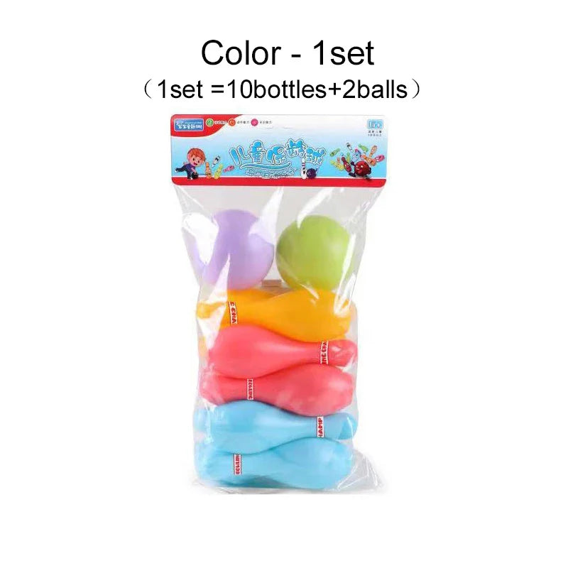 Kids Plastic Bowling Set – Colorful Ball & Pins for Indoor & Outdoor Family Games